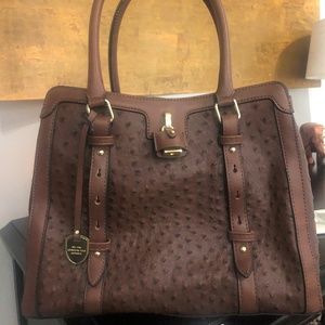 London Fog Ostrich Embossed Satchel - Like New!